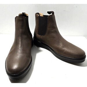 Jack Erwin Rocco Chelsea Boots Brown Leather Elastic Side Gussets Portugal Sz 9